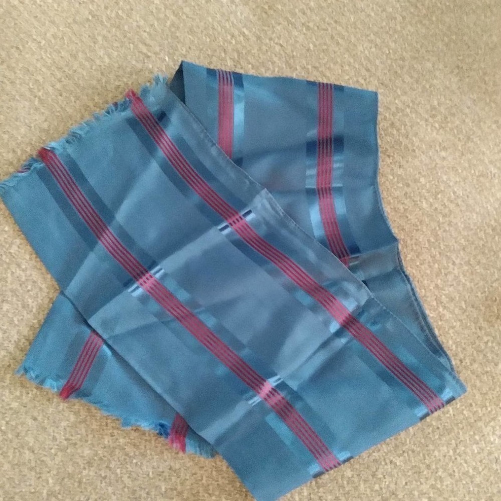 Vintage Striped Fringe Scarf Hair Tie